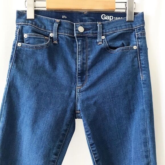 Gap 1969 mid rise indigo true skinny jeans 27P - Picture 2 of 8